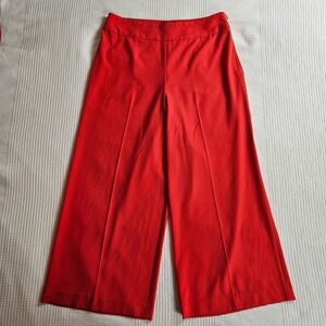 Alex Marie Wide Leg Flowy Cropped Pants Colorful Maximalism Red Culottes Women 8